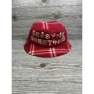 NWT Disney Spirit Jersey Season's Greetings Christmas Holiday Bucket Hat OSFM